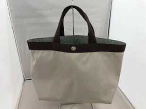 [Herve Chapelier] Herve Chapelier handbag ko- Duras k air light gray × Brown nylon SY02-EX3