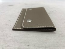 【HERMES】エルメス　カードケース　セリエホック　ベージュグレー　レザー　SY02-EIC_画像5