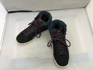 [PUMA] Puma Lady's is ikatto sneakers black × pink suede 22.5cm SY02-ECA