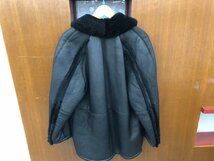 【ムートンレザージャケット】ノンブランド　レディスジャケット　ブラック　11（Lサイズ）　SY02-E70_画像2