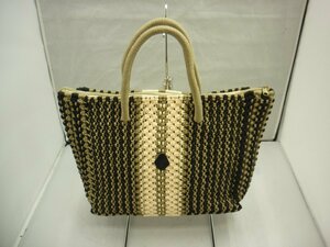 [CLEDRAN]kre гонг n ручная сумочка бежевый × Brown × черный тросик вязаный ткань SY02-E27