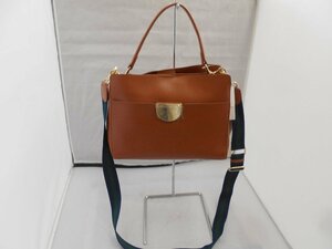 [ELLE] L 2WAY bag Brown leather SY02-CJI