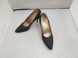 [madame GRECO]ma dam Greco lady's pumps black leather 24cm heel 8.5cm SY02-AOY