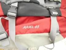 【OSPREY　ARIEL65】オスプレーエーリエル65　リュックサック・バックパック　ワインレッド×グレー　ナイロン　SY02-CU2_画像10