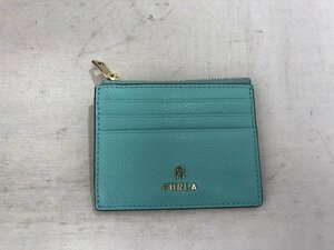 【FURLA】フルラ　カードケース・コインケース　ターコイズブルー　レザー　SY02-FFG