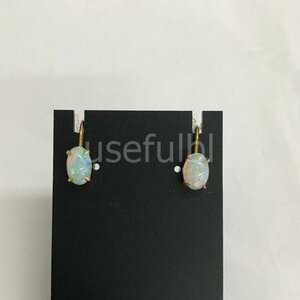 [Серьга] K18 Natural White Opal SY01-HF3 ★★