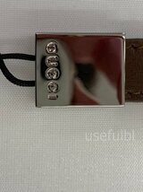 【GUCCI】　グッチ　ストラップ　携帯ストラップ　レザー　革　ダークブラウン　茶系　SY02-AD2_画像7