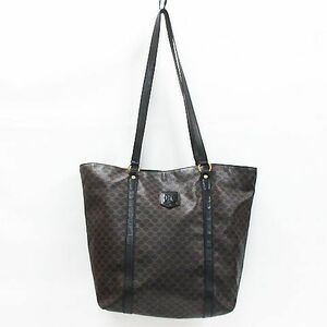 ■ CELINE セリーヌ マカダム ブラゾン トリオンフ柄 トートバッグ ショルダーバッグ MC98/1 ヴィンテージ 総柄 レザー×PVC レディース