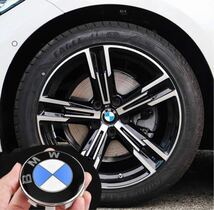 BMW ホイールキャップ 68mm 傷防止フィルム付き　BMW　ホイールセンターキャップ　68mm 新品未使用　4個セット_画像2