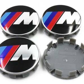 BMW ホイールキャップ 68mm 傷防止フィルム付き BMW ホイールセンターキャップ 68mm 新品未使用 4個セット BMW Mの画像1