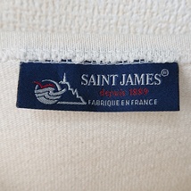 SAINT JAMES セントジェームス ウエッソン バスクシャツ 無地 生成り size4 美品 フランス製_画像7