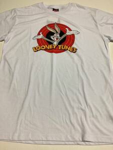 ルーニー・テューンズ　Looney Tunes◎バッグス・バニーTシャツ◎Ｌサイズ◎白◎長期保管・デッドストック・未着用品◎タグ付き