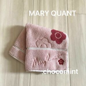 新品未使用★MARY QUANT マリークヮント★フラッターオーロラデイジー ミニタオル　タオルハンカチ　ピンク系　マリクワ