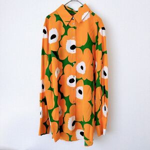 新品未使用　レア　marimekko マリメッコ ウニッコ　シルク　シャツ