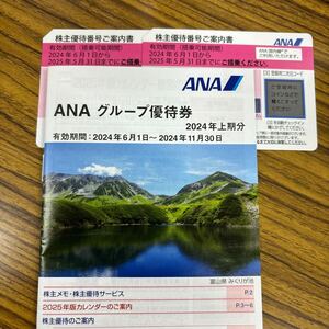 ANA株主優待券２枚 (2024.06.01～2025.05.31有効)　＋　ANAグループ優待券(2024.06.01-2024.11.30)