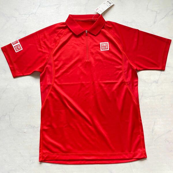 タグ付き　ユニクロ　テニスウェア　ポロシャツ NK ドライEX 2014DV+ 錦織圭　デビスカップ　赤　サイズS 半袖