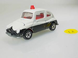 12 トミカ 日本製 No. 21 S=1/50 スバル360 パトカー 