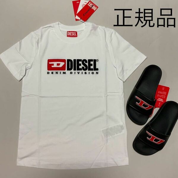 洗練されたデザイン　DIESEL　T-REG DIV　ホワイト　L A05033 Lサイズ　新品未使用