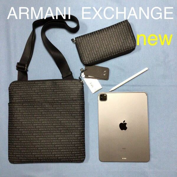 洗練されたデザイン　アルマーニエクスチェンジ　 ARMANI EXCHANGE ブラック　ミディアムクロスボディバッグ　952099-CC012