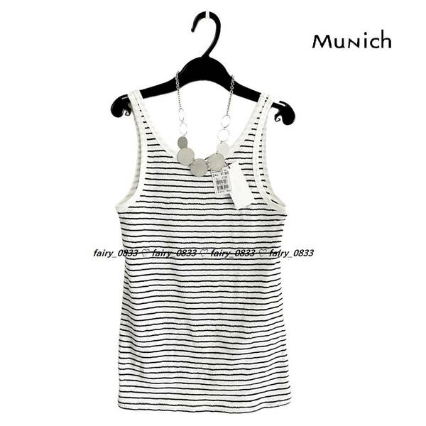 【日本製■送料無料】定価7920円 新品■スコットクラブ Munich■ レイヤードにおススメ...♪涼感＆ソフトな風合い☆ボーダータンクトップ　