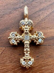 [CHROMEHEARTS/ Chrome Hearts ]22K Thai колено fili Gree Cross pave9point diamond 