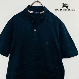 BURBERRY LONDON Burberry London polo-shirt black check pattern embroidery Logo Mnoba check color one Point Logo Golf wear shirt 