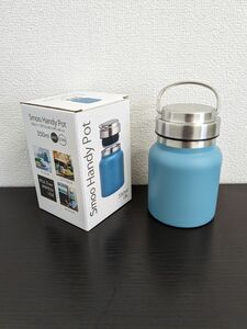 ステンレス製 携帯用 魔法瓶 フードポット 350ml 保冷 保温 スープジャー 弁当箱 スープ入れ 真空二重構造