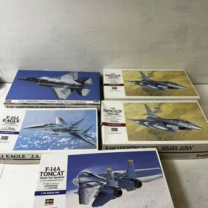 ハセガワ hasegawa 戦闘機プラモデル/F-14A TOMCAT/F-16CJ/F-35ライトニング2/F-15Jイーグル/5台セットの画像1