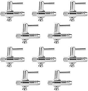 YFFSFDC エアーチューブ用 一方コック 10個セット エアレーション エアー量調節 エアコントロール 分岐コック レバーバル