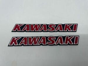 カワサキ KAWASAKI エンブレム アルミ製 赤