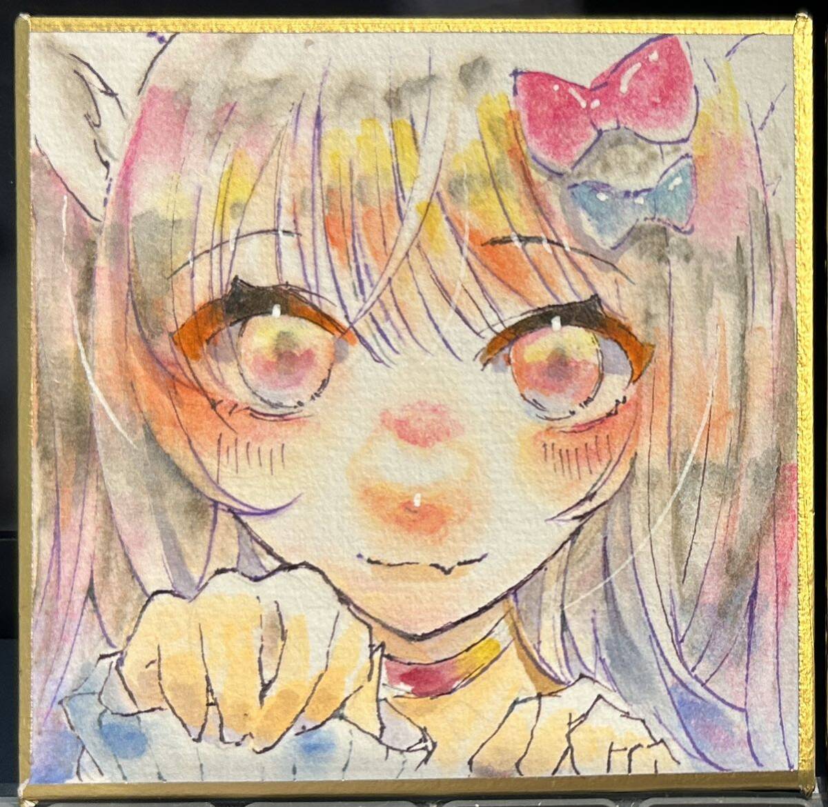 Hand-drawn illustration, original, transparent watercolor, alcohol marker, girl, cat girl, color, small colored paper, anonymous delivery, Comics, Anime Goods, Hand-drawn illustration