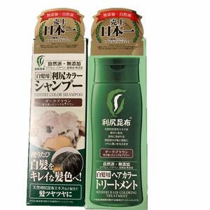 【シャンプーとリンス】白髪用 利尻カラーシャンプー 200ml （ダークブラウン）ヘアカラートリートメント