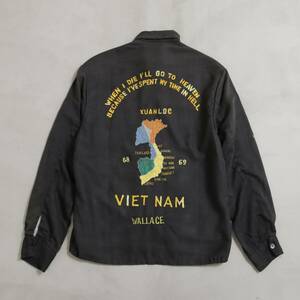 スーベニア ベトジャン ベトナム 希少 良好 60s 刺繍 ビンテージ ヴィンテージ アメリカ ベトナム戦争 スカジャン ビッグサイズ 