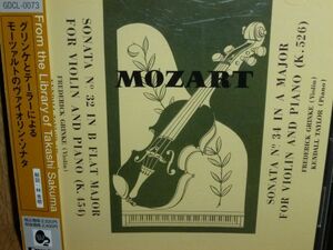 【コレクターズ・シリーズ】 F・グリンケ&K・テーラーによるモーツァルトのバイオリン・ソナタ(32&34番) 国内盤(Green Door)