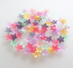  acrylic fiber made flower parts f Lost flower star type approximately 22mm[ color Mix ]40 piece .200 jpy 