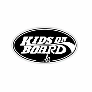 （反射マグネット）ブラック 12cm キッズ kids in car kids on board 赤ちゃんが乗っています ステッカー 車用 1枚 アメリカン