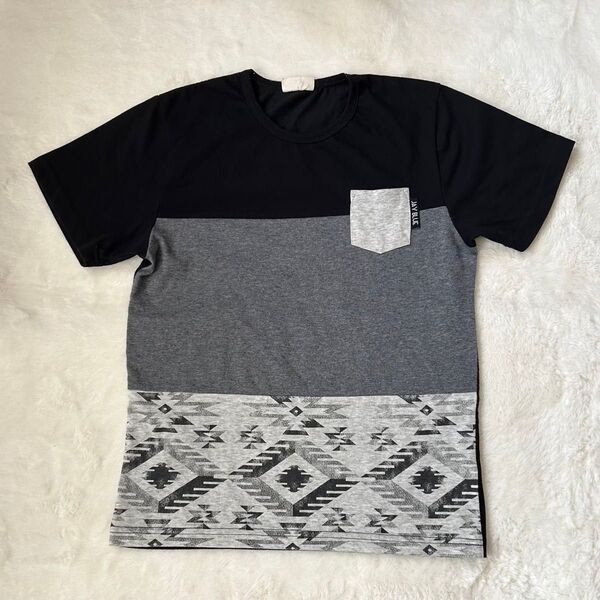 半袖Tシャツ グレー 黒 サイズ160