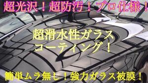 超滑水性 プレミアム ガラスコーティング剤 1000ml(送料無料！超艶！超防汚！外装全施工！ムラ無し施工！)