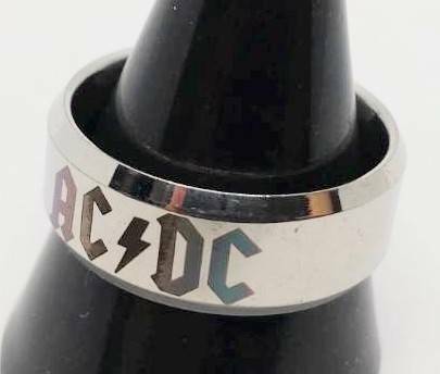 送料無料　【２７号】AC/DC　リング　指輪　シルバー　ロックバンド　ロック　パンク　ストリート　ファンスマ