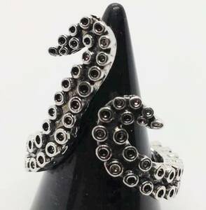送料無料　【フリーサイズ】ロング　オクトパス　リング　指輪　蛸　タコ　たこ　性的　タコ焼き　ファンスマ