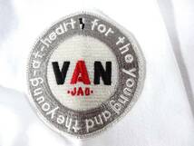 ★送料無料!! VAN JAC ヴァンヂャケット 左袖永遠の丸VANワッペン装着&定番ロゴバックプリント コットンTシャツ L ホワイト★_画像4