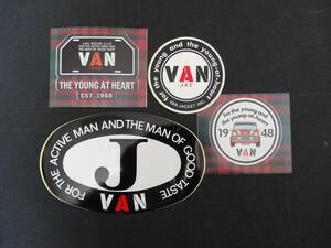 * free shipping!! VAN JAC Van ja Kett VAN collector collection sticker four pieces set *