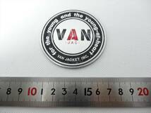 ★送料無料!! VAN JACKET ヴァンヂャケット 永遠の丸VANアルミステッカーブラックタイプ 直径7cm★_画像2