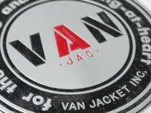 * free shipping!! VAN JACKET Van ja Kett ... circle VAN aluminium sticker black type diameter 7cm*