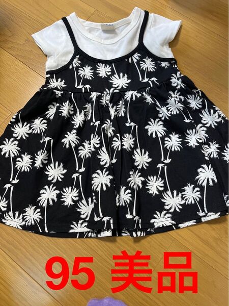 花柄 女の子 ワンピース チュニック 95
