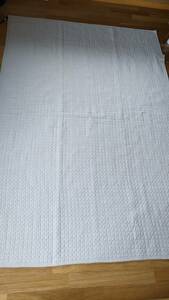 MUJI Muji Ryohin wash .... cotton quilting rug light beige 140×195cm beautiful used 