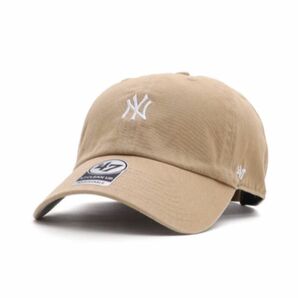 新品正規品　’47【フォーティーセブン】Yankees ’47 CLEAN UP ニューヨーク・ヤンキース ミニロゴ ベージュ