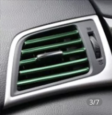 デカール 車エアコン ドレスアップモール 緑 A00120
