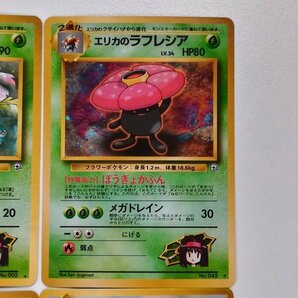 sA180o [当時物] 旧裏面 ポケモンカード ジムリーダーのポケモン 計4枚 エリカのフシギバナ エリカのラフレシア 他の画像4