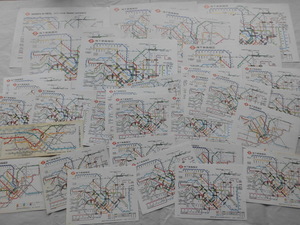 営団地下鉄 1970年～1991年頃まで 配布用の路線図いろいろまとめて30枚セット